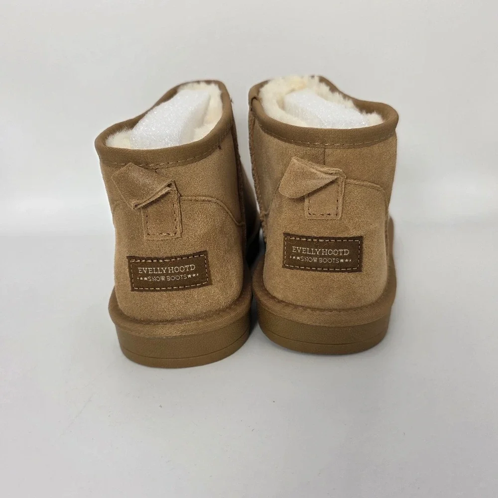 Evellyhootd Snow Boots Men Size 43 Chestnut New Suede Faux Fur Ankle Boot 5899